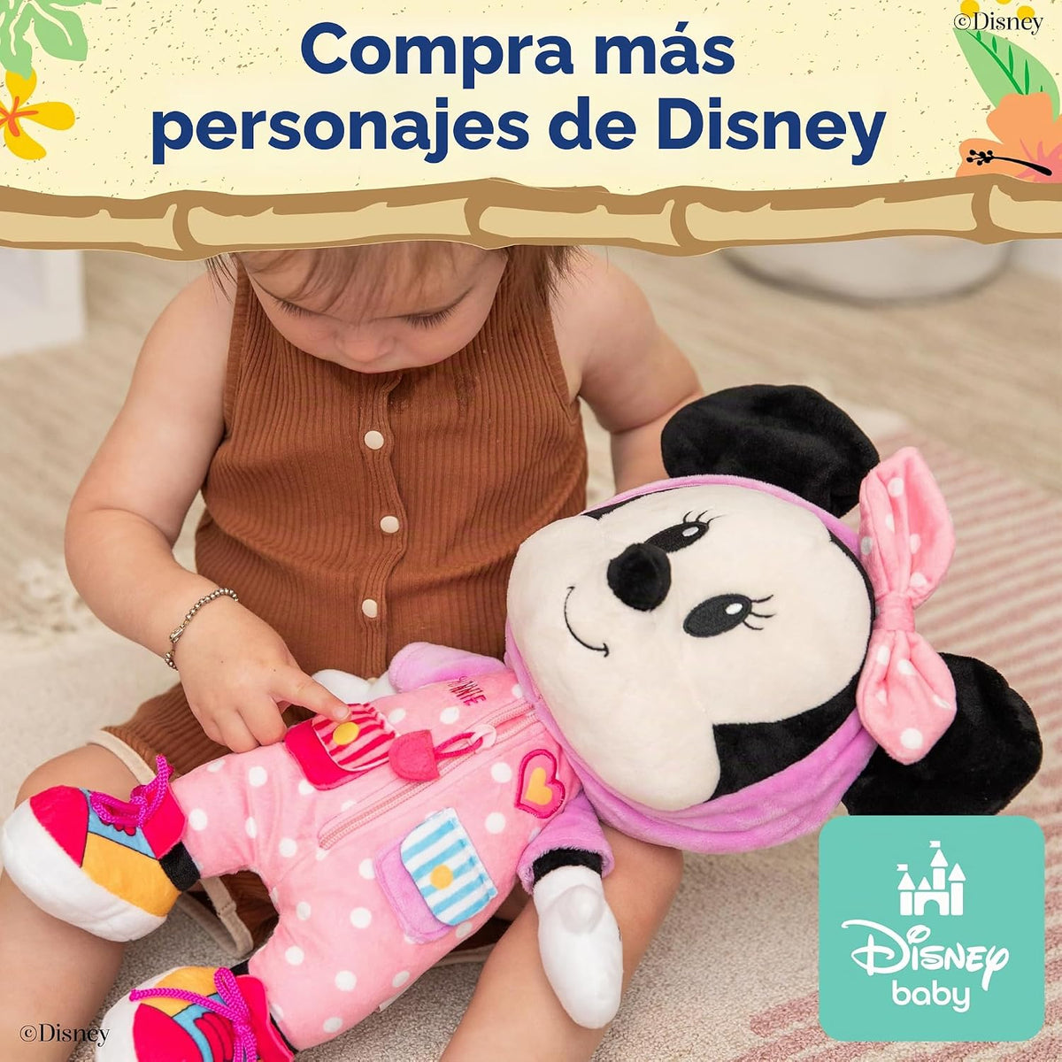 Kids Preferred - Vestido de puntada de Disney y peluche para bebés y niños pequeños