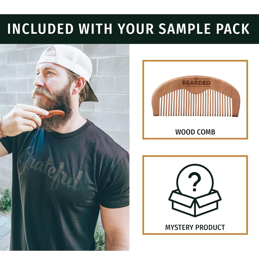 LIVE BEARDED® Kit de aseo de aceite y mantequilla para barba con pe...