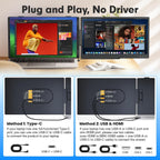 Aefieoy Extensor de pantalla para portátil de 14.2 pulgadas, monito...