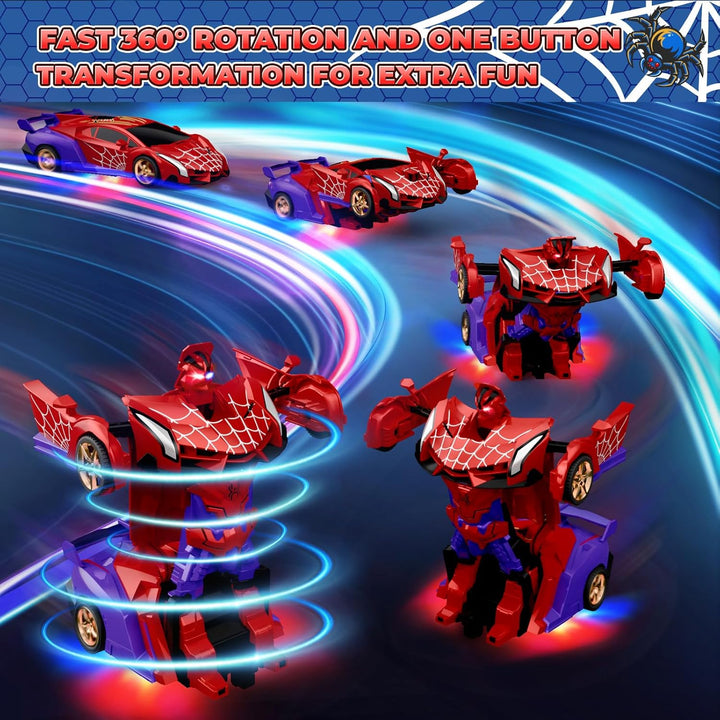 Spider Transform RC Cars Juguetes con luces de ojos y