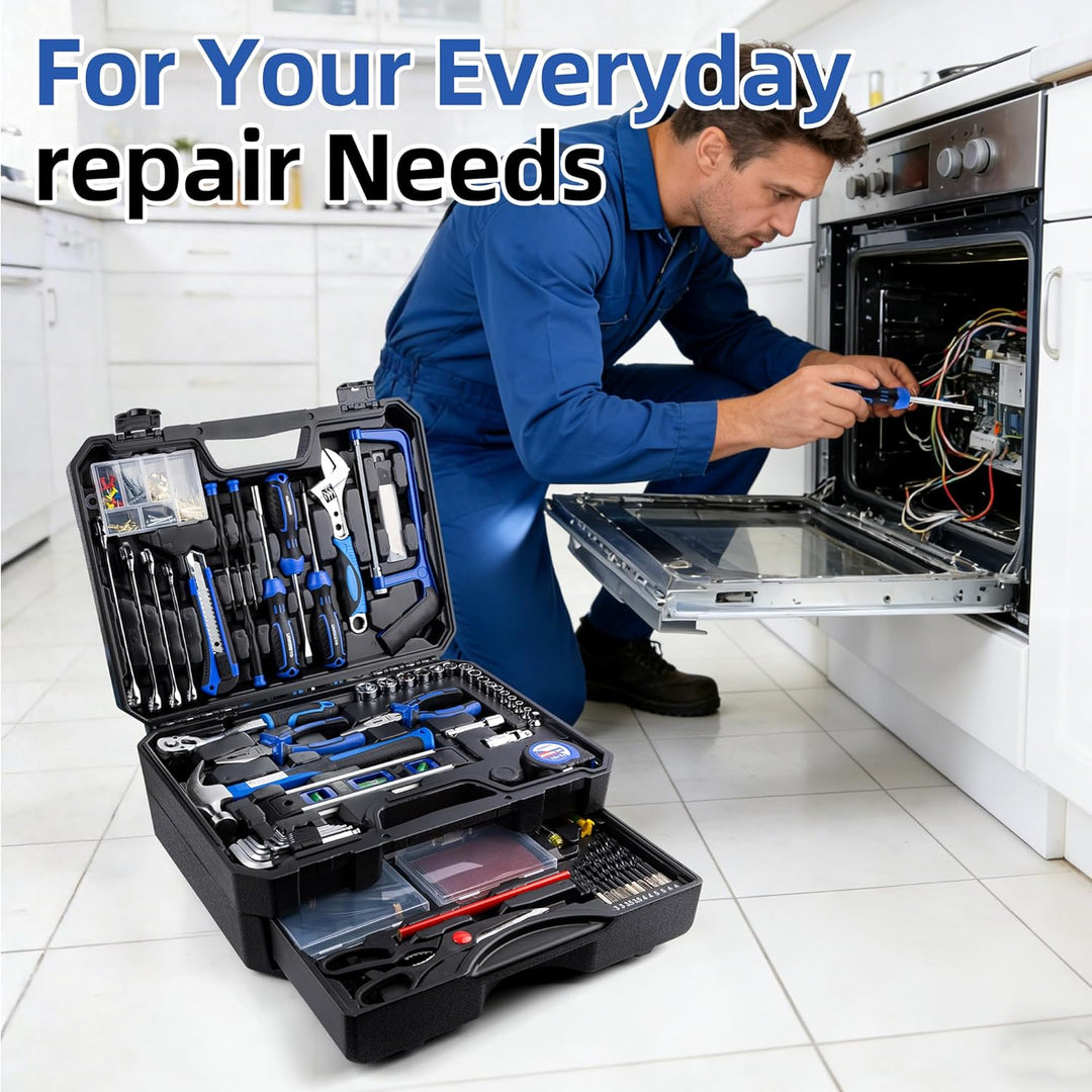 URASISTO Kit de herramientas de reparación del hogar de 366 piezas,...