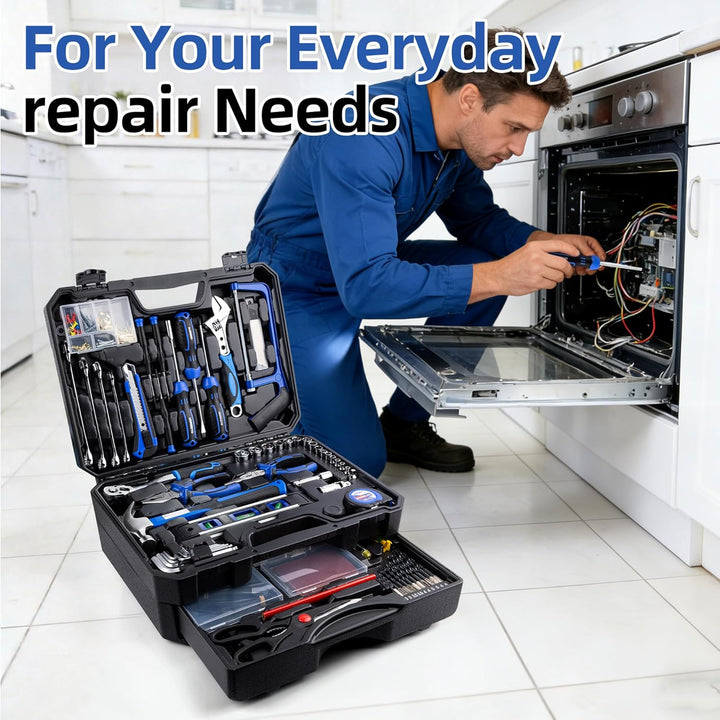 URASISTO Kit de herramientas de reparación del hogar de 366 piezas,...