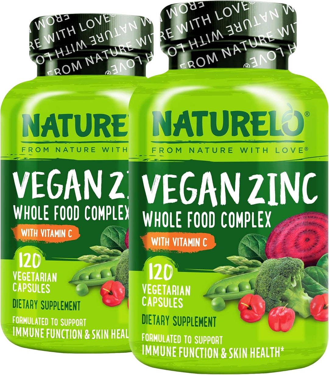 NATURELO Cápsulas veganas de apoyo inmunológico de zinc, complejo d...