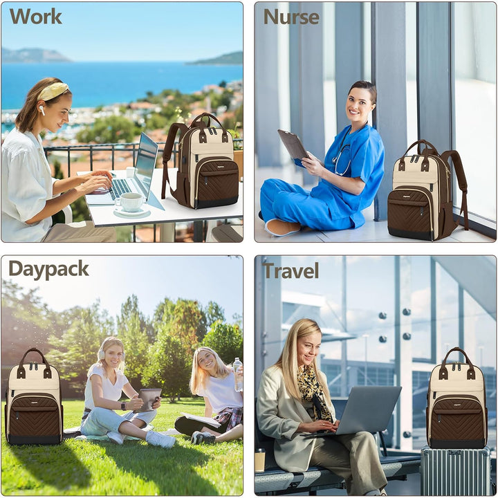 Mochila para laptop para mujer, bolsa de trabajo, mochila de viaje...