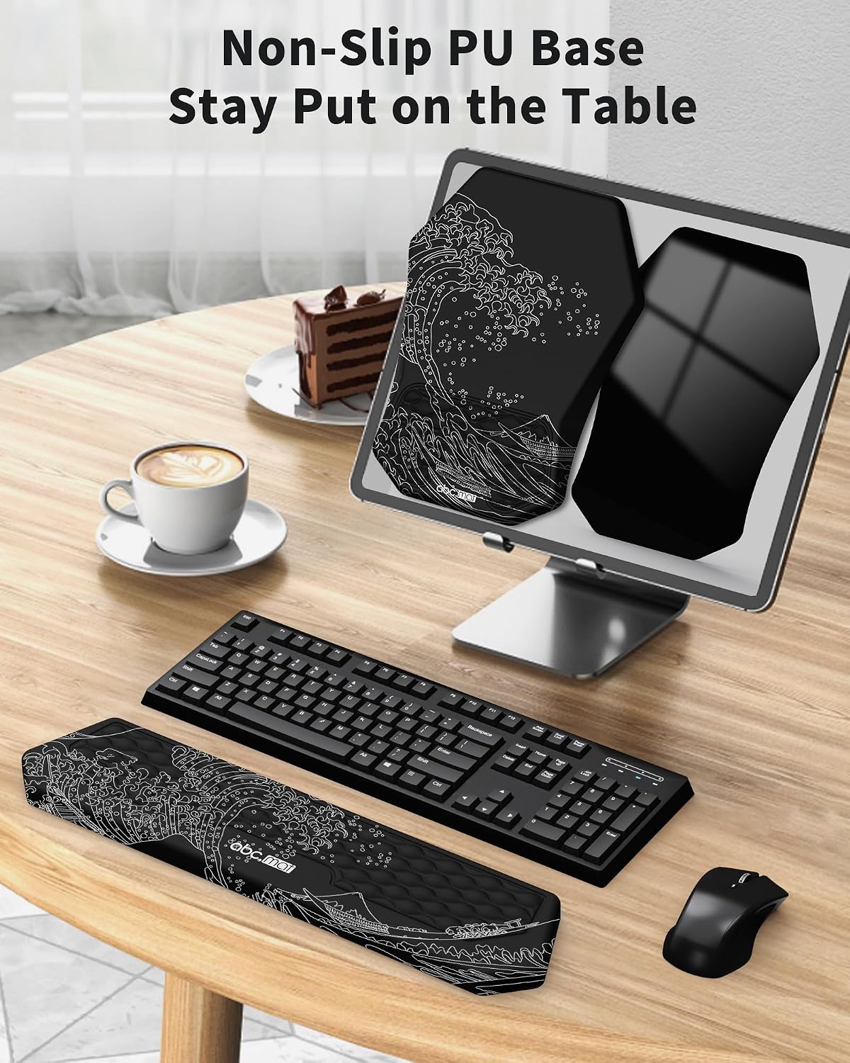 Juego de alfombrilla ergonómica para mouse con reposamuñecas y
