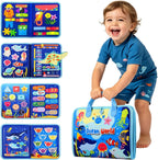 Winblo Tablero de actividades para niños pequeños, juguetes Montessori para niños pequeños, regalo de cumpleaños, libro educativo sensorial de aprendizaje ocupado para niños pequeños, actividades para