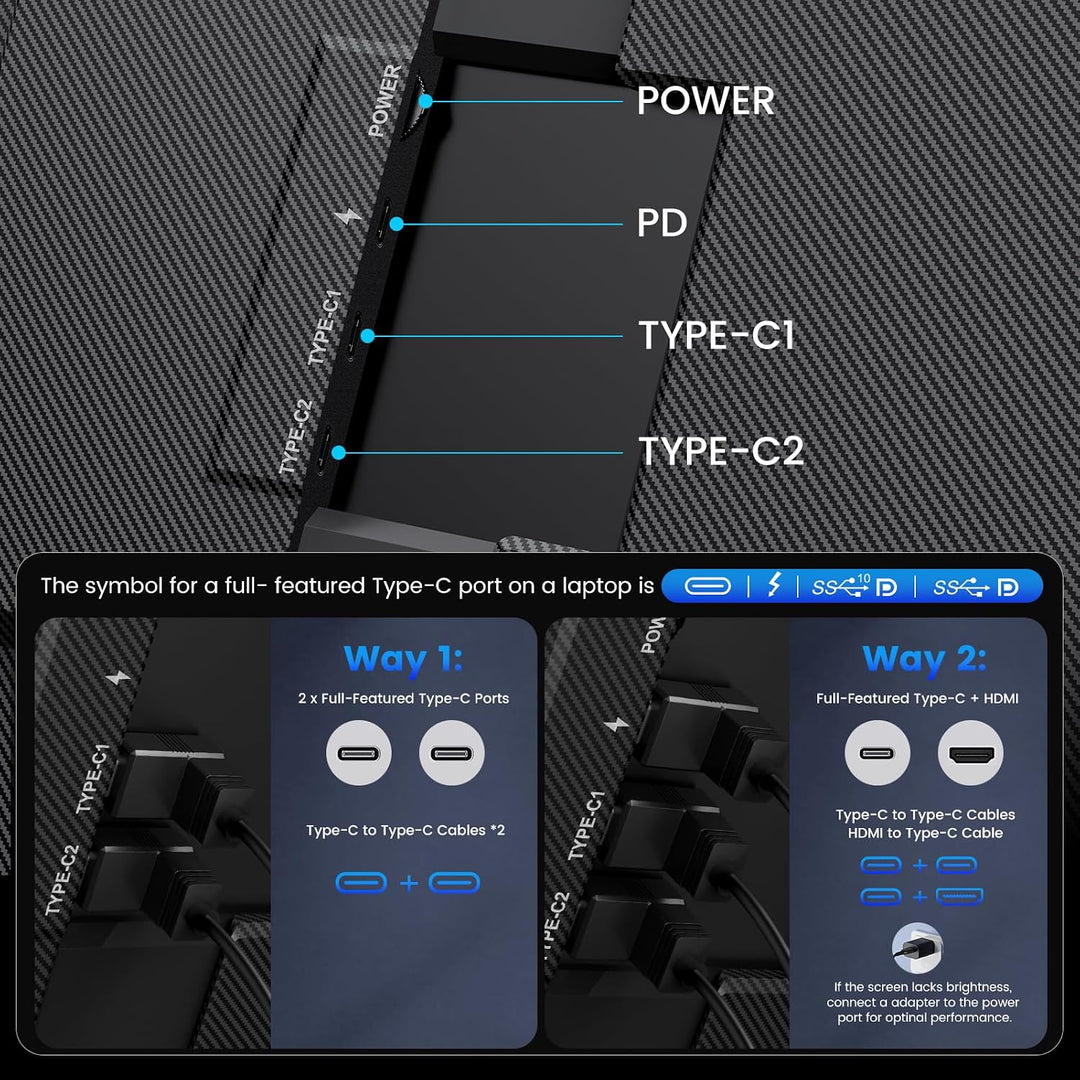 Extensor de pantalla triple para computadora portátil de 15.6", mon...