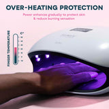Secador de uñas con gel con LED de 48 W UV y sensor (blanco), de Sunuv