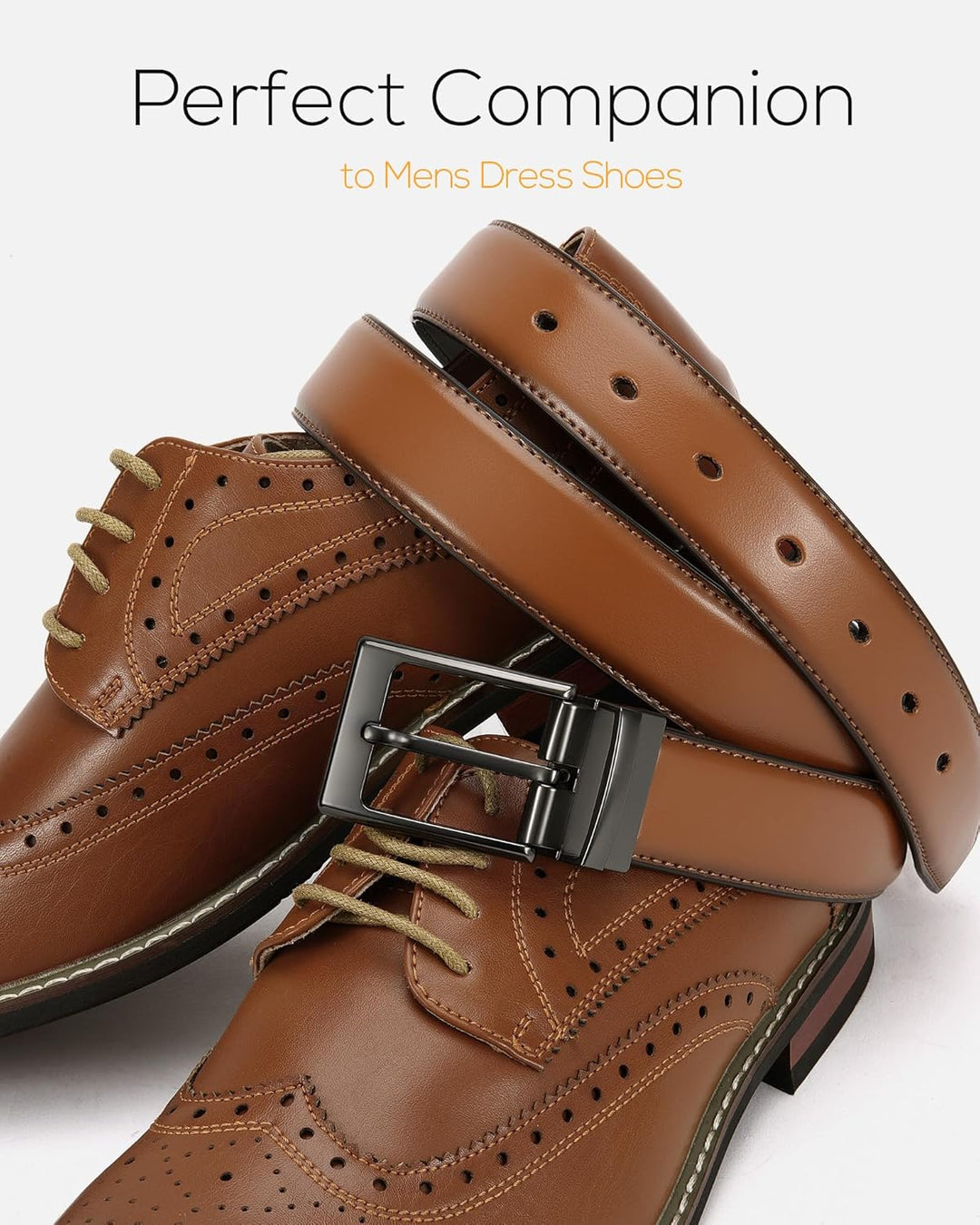 CHAOREN Cinturón reversible para hombre, 1 pieza, cinturón de vesti...