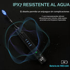ALL IN - Cepillo de dientes eléctrico sónico LED para adultos, luz LED azul + roja, 4 modos, cerdas suaves, temporizador de 2 minutos, sin BPA