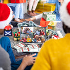 Syhood Juego de cartas navideño con 2 zumbadores de respuesta, noche de juego de preguntas familiares de Navidad, actividades divertidas de fiesta para adultos, oficina, aula, grupo grande y
