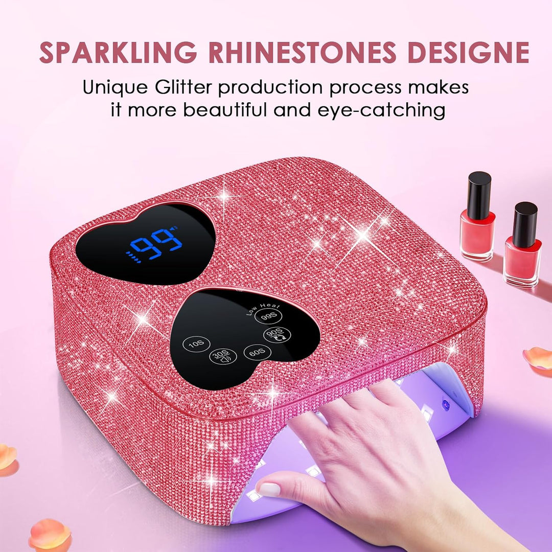 Lámpara de uñas UV LED inalámbrica, HUITINE luz UV recargable de 80...