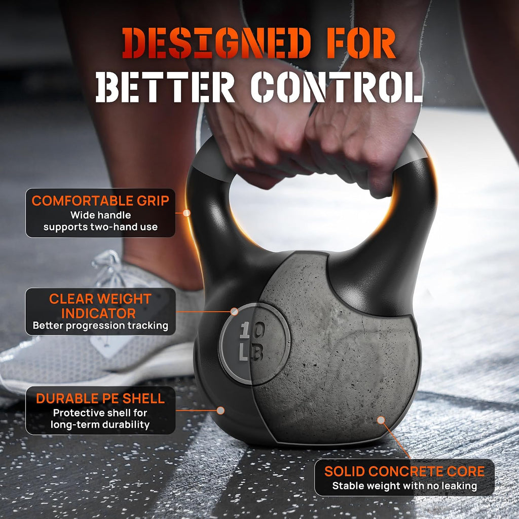 Yes4All Pesas rusas de entrenamiento de fuerza de cemento para gimnasio en