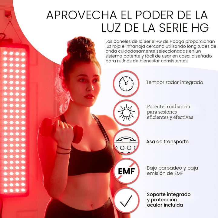 Terapia de luz roja por Hooga, 660nm 850nm, terapia de luz LED cerc...
