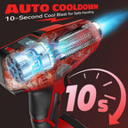 Pistola de calor inalámbrica compatible con batería Milwaukee de
