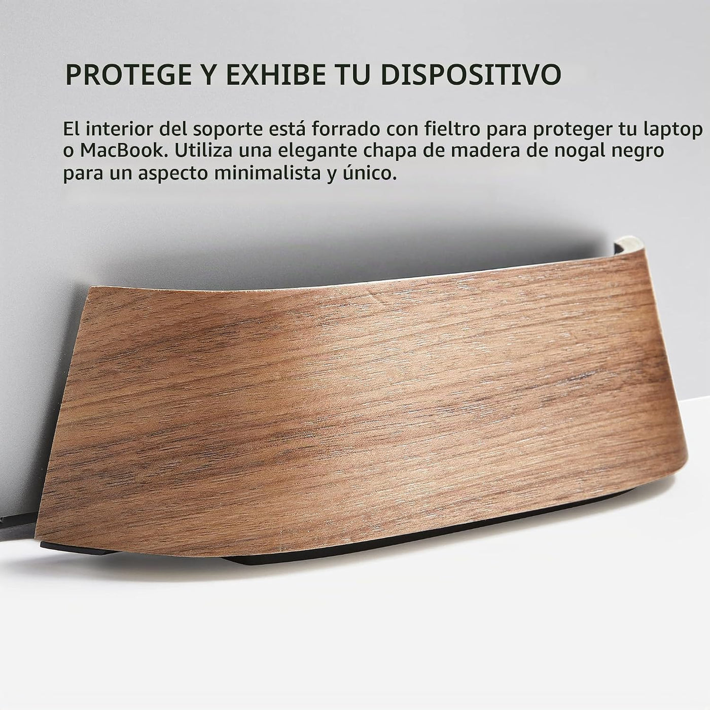 HumanCentric Soporte vertical para laptop en madera de nogal negro,...