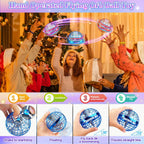 Juguete de bola de orbe volador, mini dron cósmico de mano flotante, hilanderos de mosca para niños y adultos, juguetes para interiores y exteriores, juguetes geniales con luces LED para