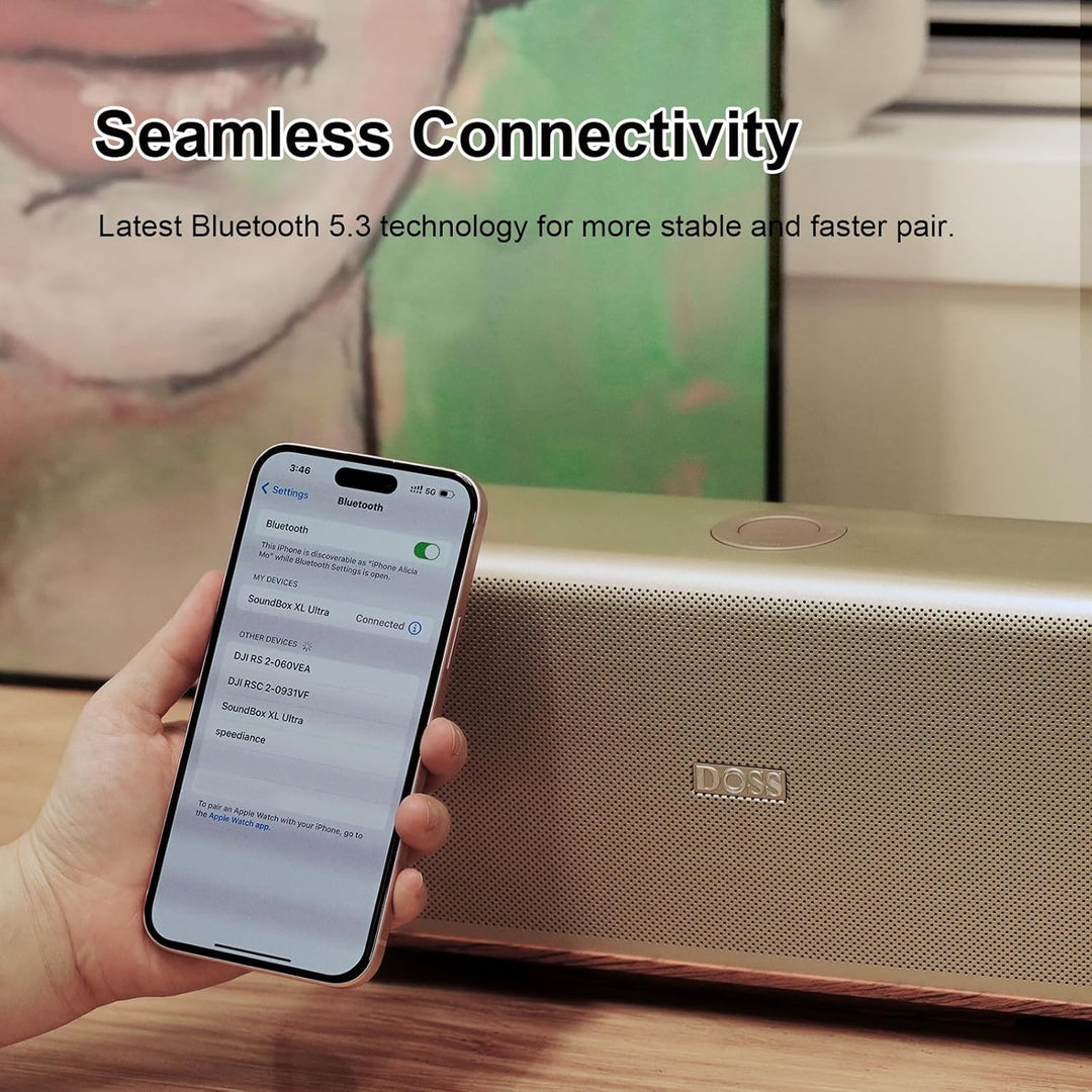 DOSS SoundBox Ultra - Altavoz Bluetooth con audio de 2.1 canales, s...