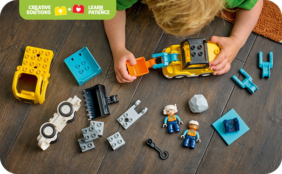 LEGO DUPLO Town - Vehículos de construcción 3 en 1 para