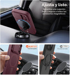 SURITCH para iPhone 18 Pro Case para MagSafe, Cobertura de Cámara, Burdeos