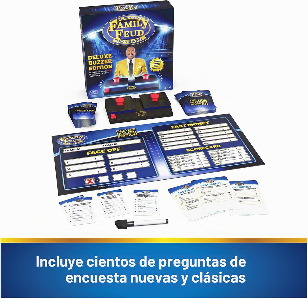 Spin Master Games Family Feud: Deluxe Buzzer Edition Board Game