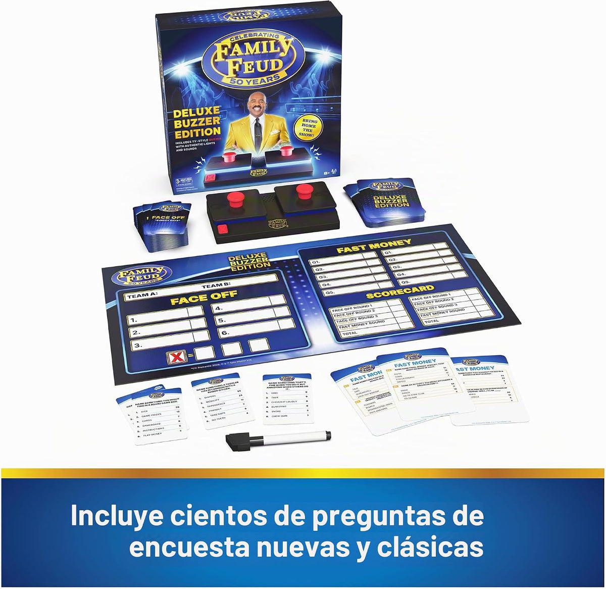 Spin Master Games Family Feud: Deluxe Buzzer Edition Board Game