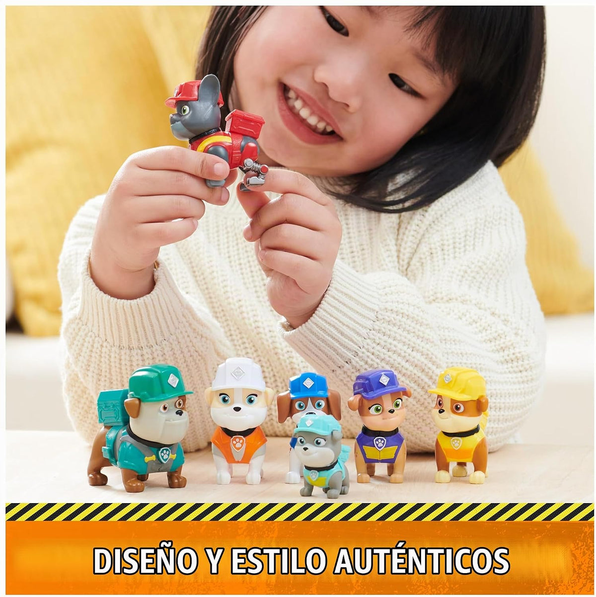 Rubble & Crew, Paquete de regalo de figuras de juguete, con 7 figuras de acción coleccionables, juguetes para niños y niñas a partir de 3 años