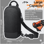 Bolso bandolera JETech para Nintendo Switch 2/Switch OLED/Consola Switch, Negro