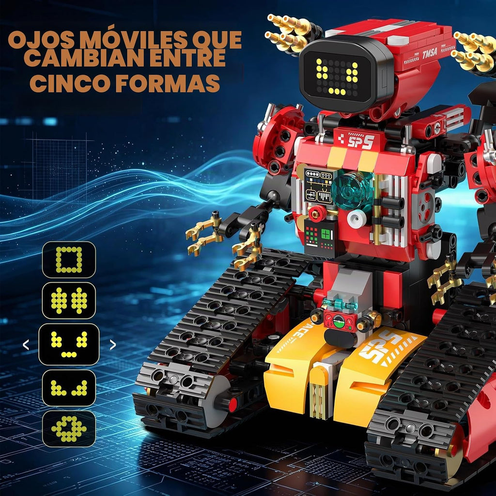5 en 1 Kit de Robótica STEM para Niños, Control Remoto y App, 896 Pcs