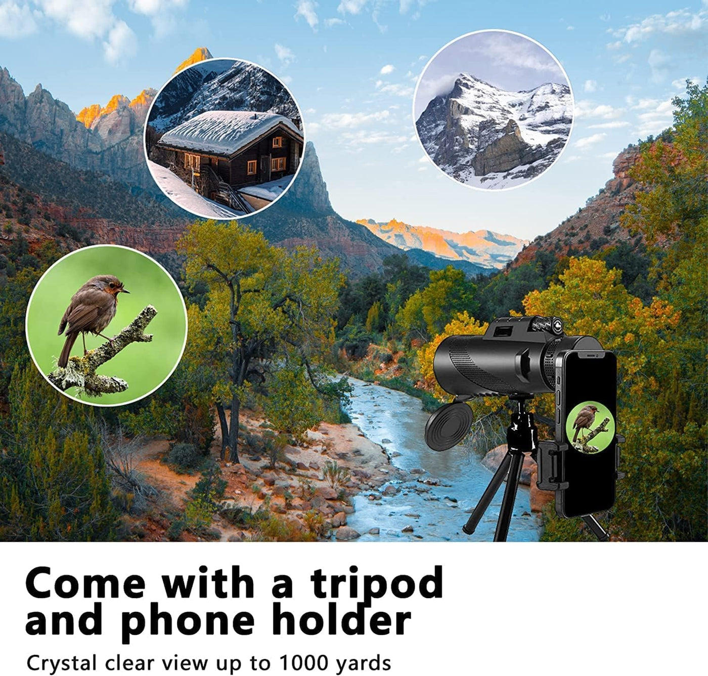 Telescopio monocular 80x100 de alta potencia Monoculares