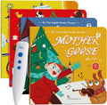 TEKFUN Juego de libros de bolígrafo que habla de palabras musicales, libros de sonido interactivos, juguetes educativos de aprendizaje, terapia de autismo educativa temprana, cumpleaños para niños pequeños de 1, 2, 3, 4, 5