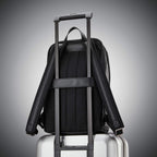 Samsonite Mochila delgada clásica de cuero