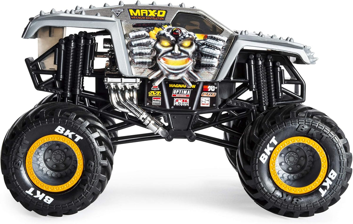Monster Jam Oficial - Camión monstruo Max D, vehículo fundido a pre...