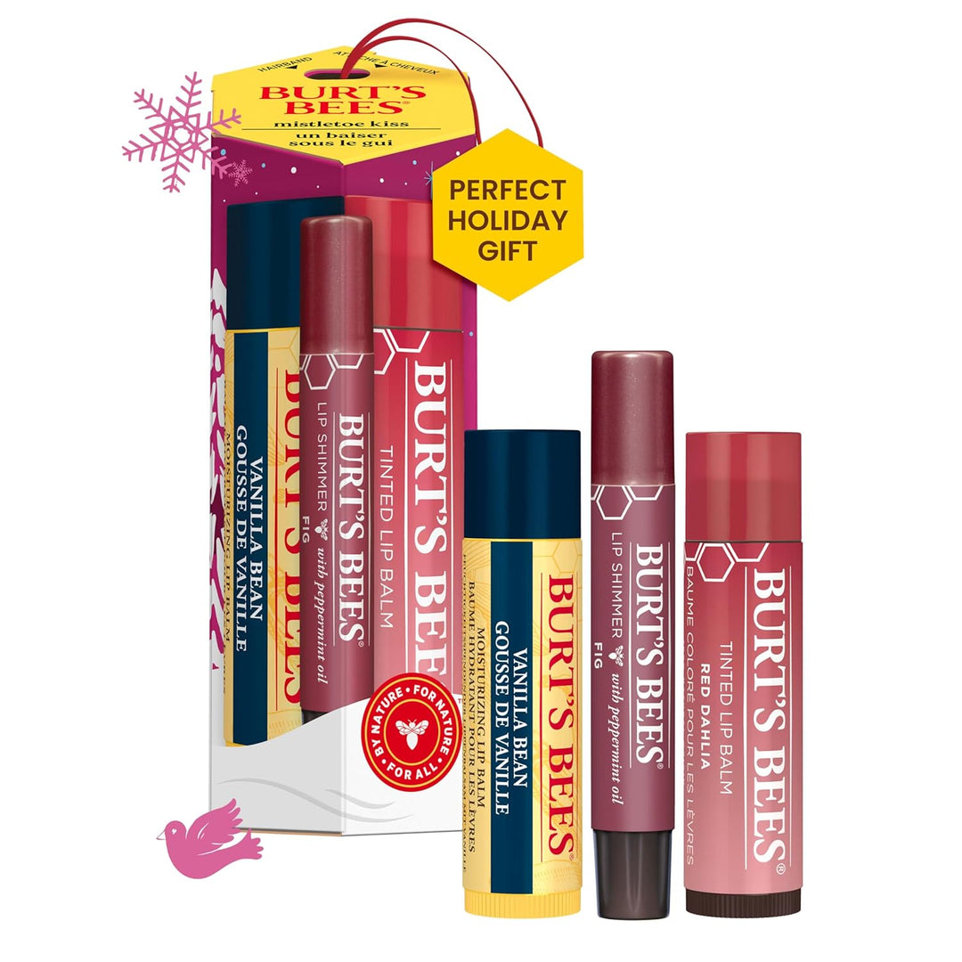 Burt's Bees Regalo de beso de muérdago - Rojo (grano de vainilla)