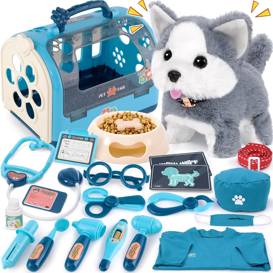 B Bascolor Juego de 22 juguetes para perros para niños, veterinario...