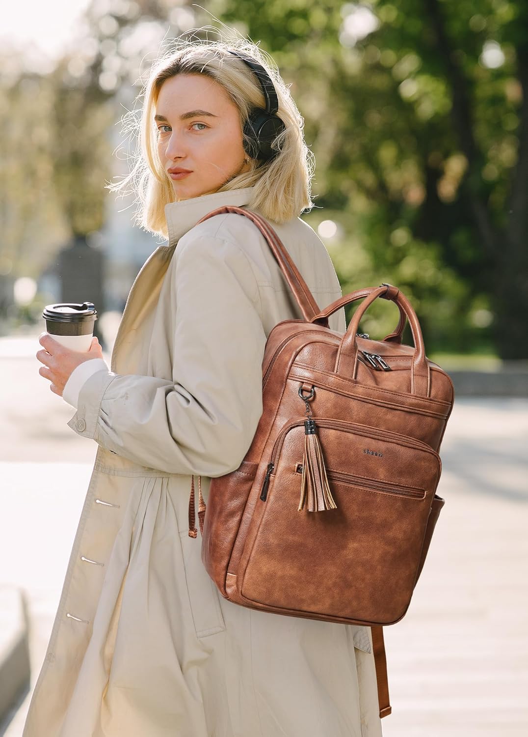 Shrrie Mochila para computadora portátil para mujer, 15.6 pulgadas,...
