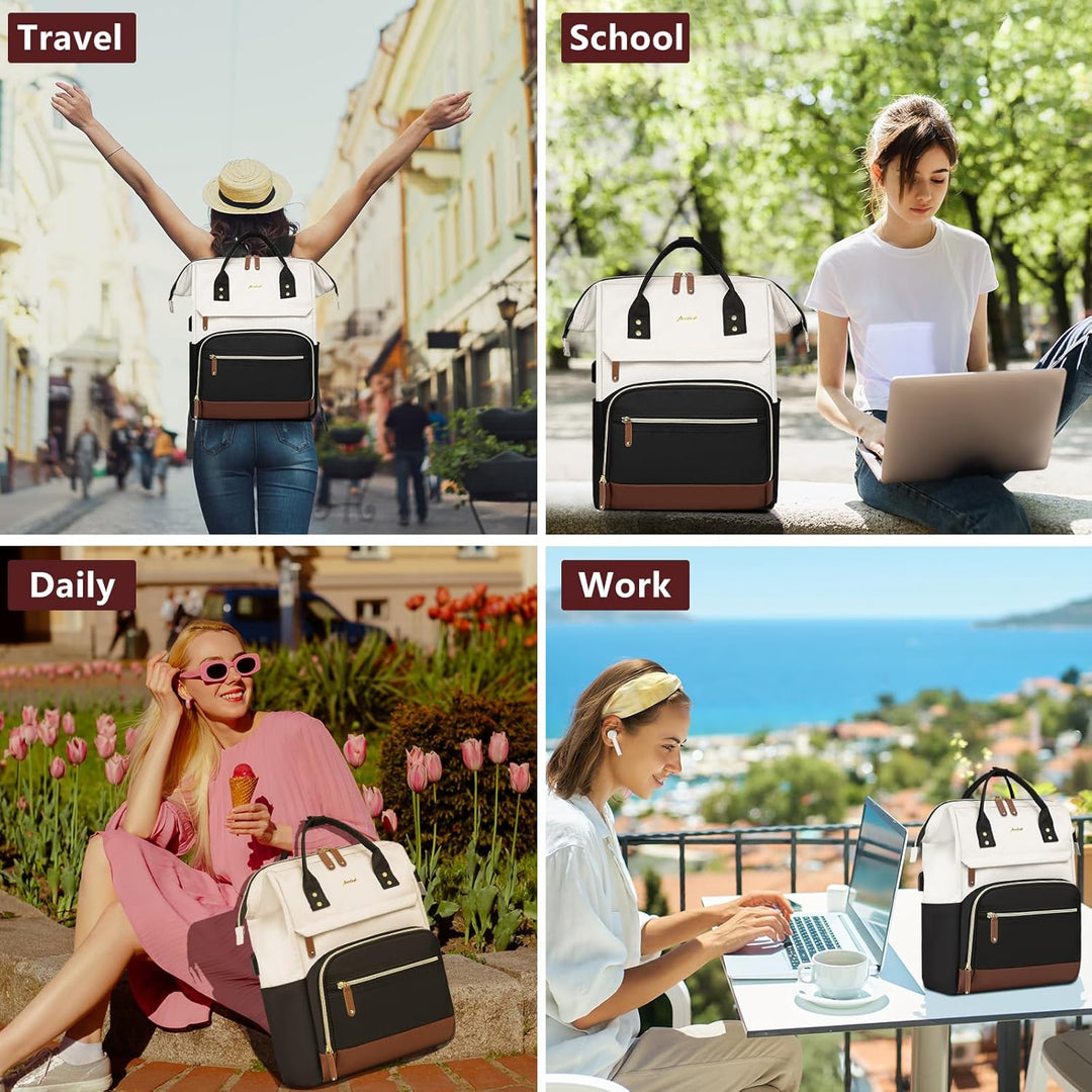 Focdod - Mochila para mujer, compatible con laptop de 15.6 pulgadas...