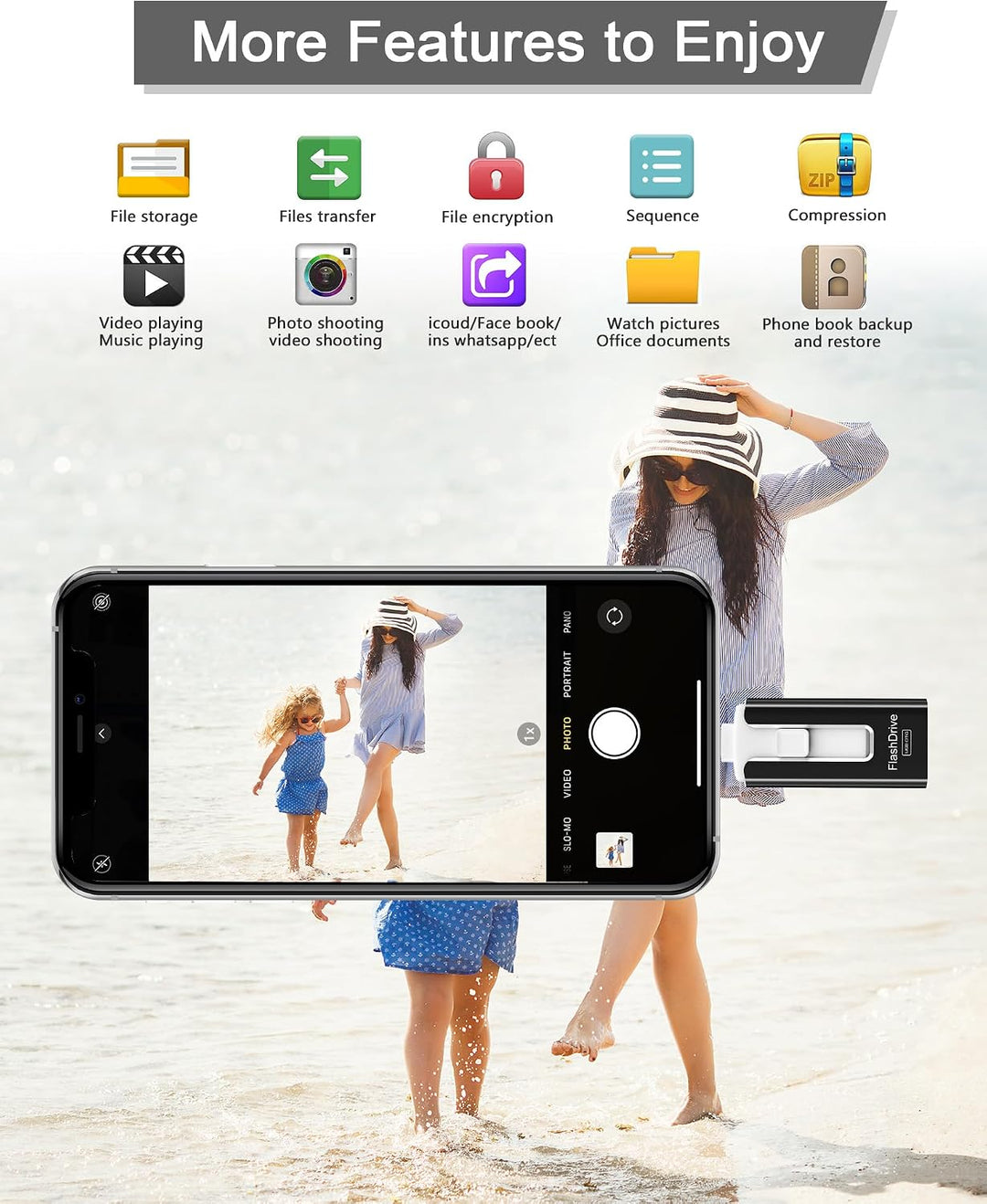 Unidad flash USB de 512 GB, Photo Stick memoria para almacenamiento...