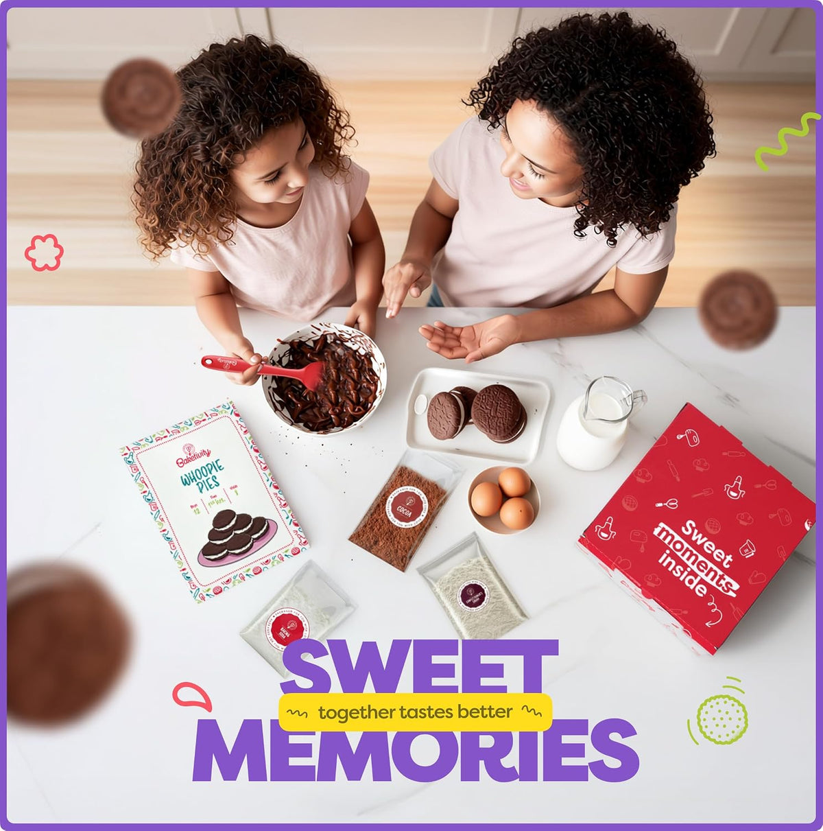 Baketivity Whoopie - Kit de hornear para niños con ingredientes premedidos