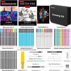 Soucolor Kit de dibujo de 76 piezas de suministros de arte, juego de