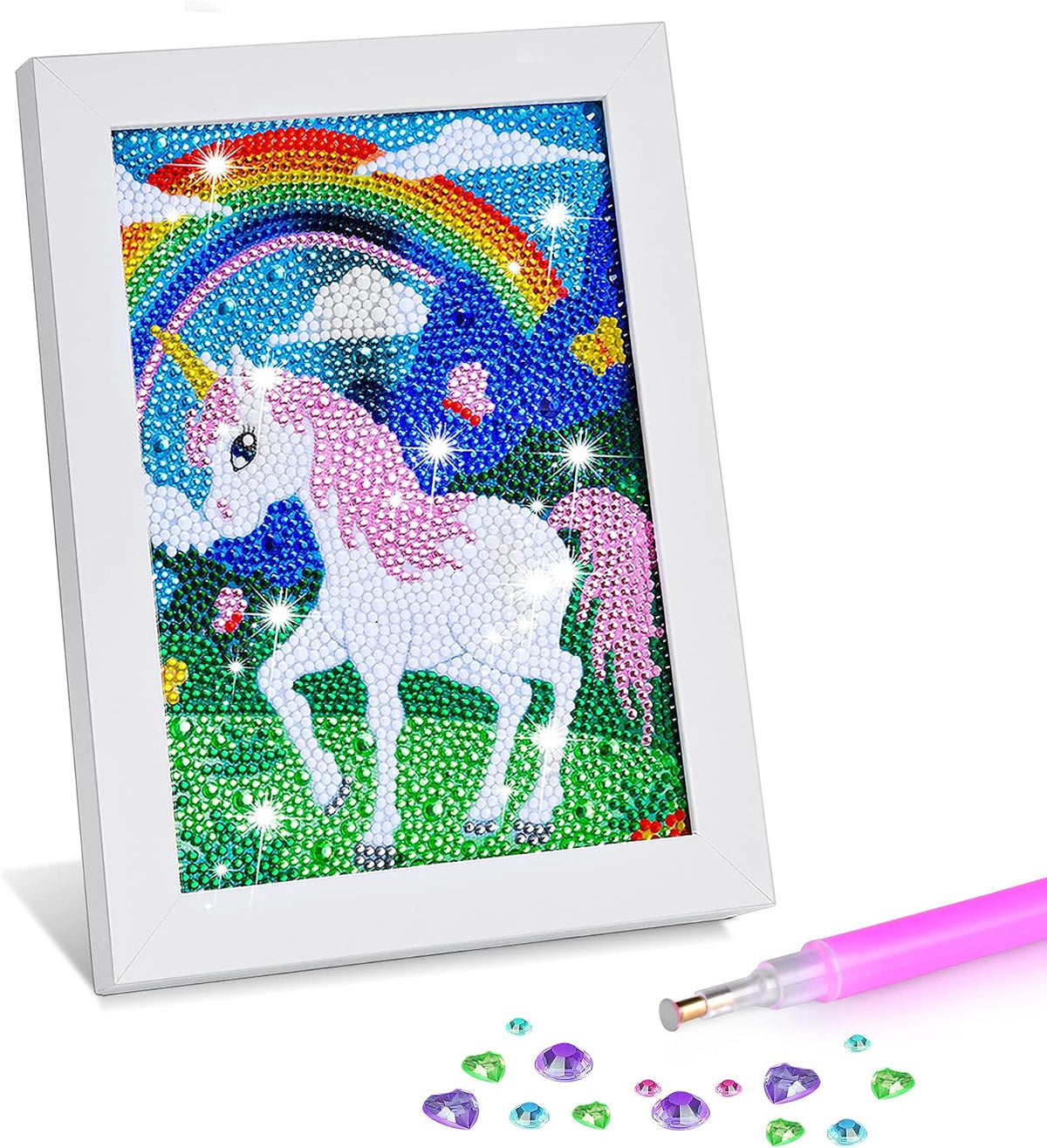 ZALIAFEI Kit de arte de mosaico, manualidades para niños y manualidades para niñas de 6 a 12 años, kit de arte de mosaico moderno para todas las estaciones
