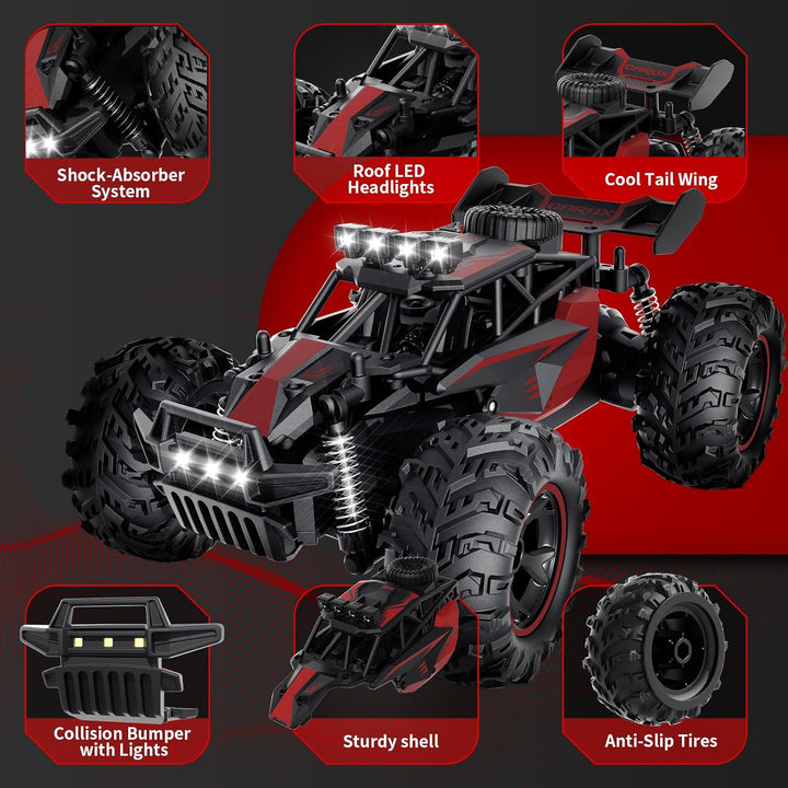 Carox Coche de control remoto, 2.4 GHz 25 KM\/H Coche RC de alta ve...