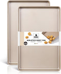 Paquete de 2 hojas de galletas de media hoja para hornear, sartenes