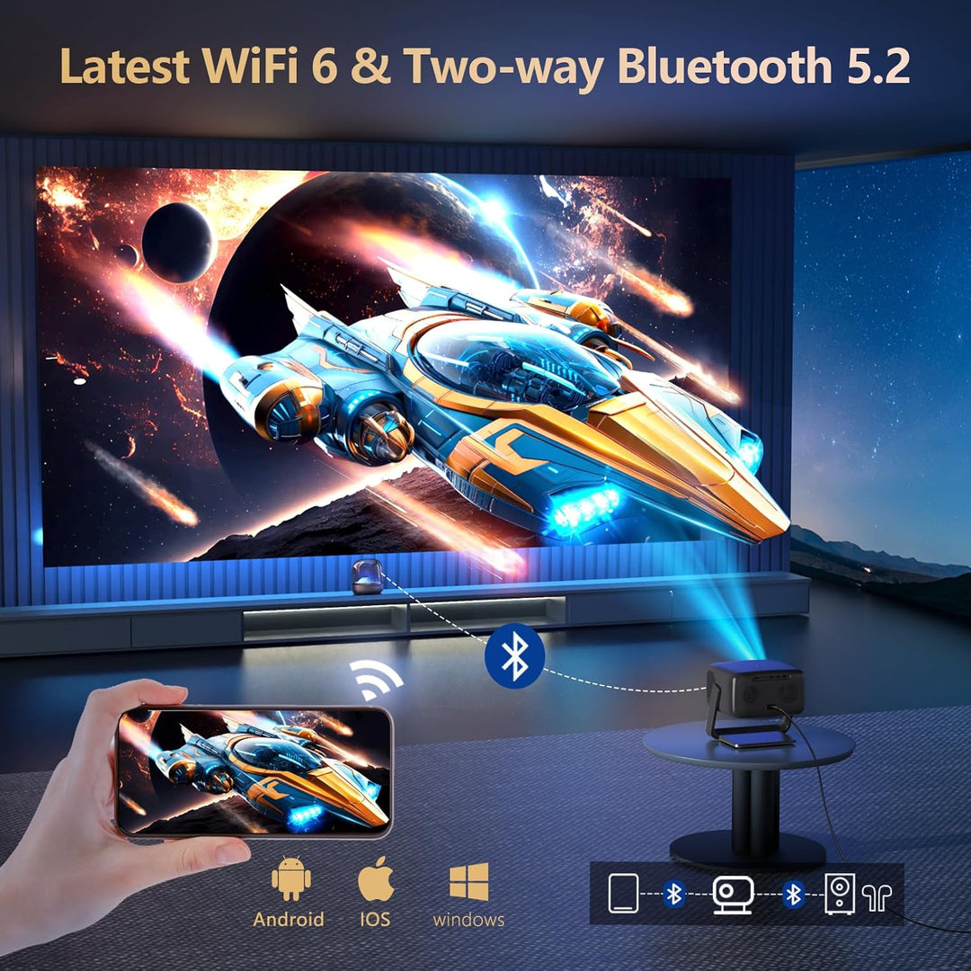 [3500 ANSI\/aplicaciones oficiales\/audio de 65W] Proyector 4K para...