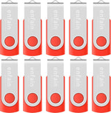 Enfain Unidad Flash USB Roja de 16GB USB2.0 Memory Stick 10 PCS Thu...