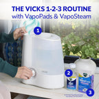 Humidificador Vicks, de rocío cálido con apagado automático., V745A/V745-JUV, gris, 1, 1