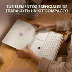 Logitech Casa Pop Up Desk Laptop Stand, teclado & Touchpad - Tan/Purple