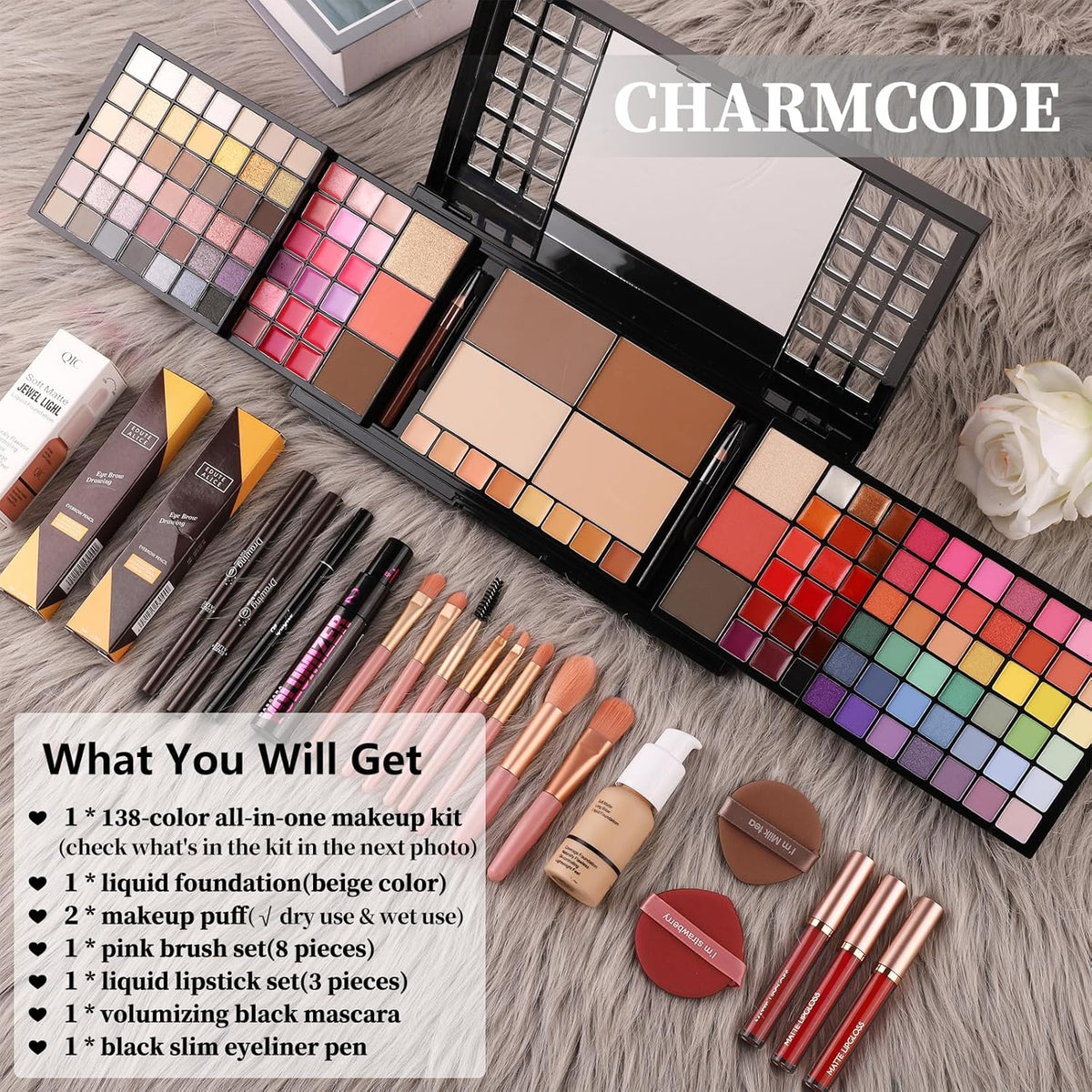 CHARMCODE Kit Completo de Maquillaje, Sets de Maquillaje para Mujer...