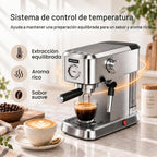 MEGAWISE Máquina de café expreso, cafetera con espumador de leche, cafetera