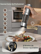 ThermoMaven Juego de molinillo eléctrico de sal y pimienta de mayor
